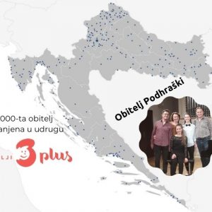 Udruga Obitelji 3plus je prešla broj od 1000 učlanjenih obitelji