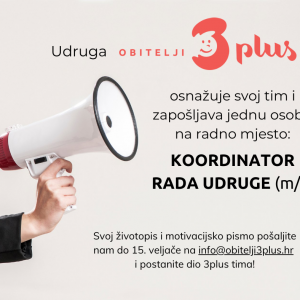 Udruga Obitelji 3plus osnažuje svoj tim