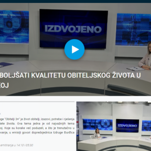 PRIOPĆENJE ZA MEDIJE (1) Gostovanje u emisiji Izdvojeno