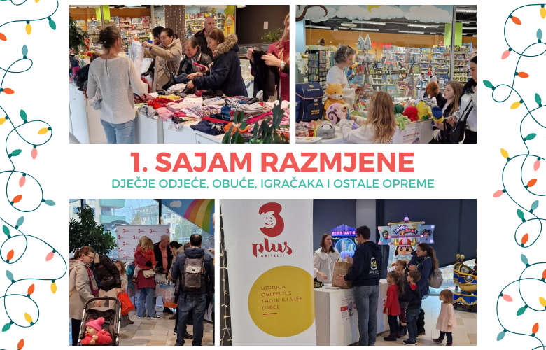 FB 1. Sajam razmjene (780 x 500 piks.) Održan je prvi Sajam razmjene dječje odjeće, obuće, igračaka i ostale opreme
