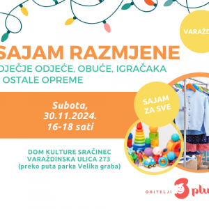 OBJAVLJEN (6) Najava Sajma razmjene dječje odjeće, obuće, igračaka i ostale opreme u Varaždinu