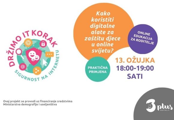 Otvorene prijave za drugu online radionicu podrške roditeljima Držimo IT korak
